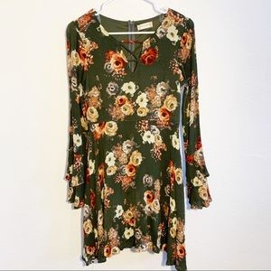 Altar’ D State | Floral Bell Sleeve Dress